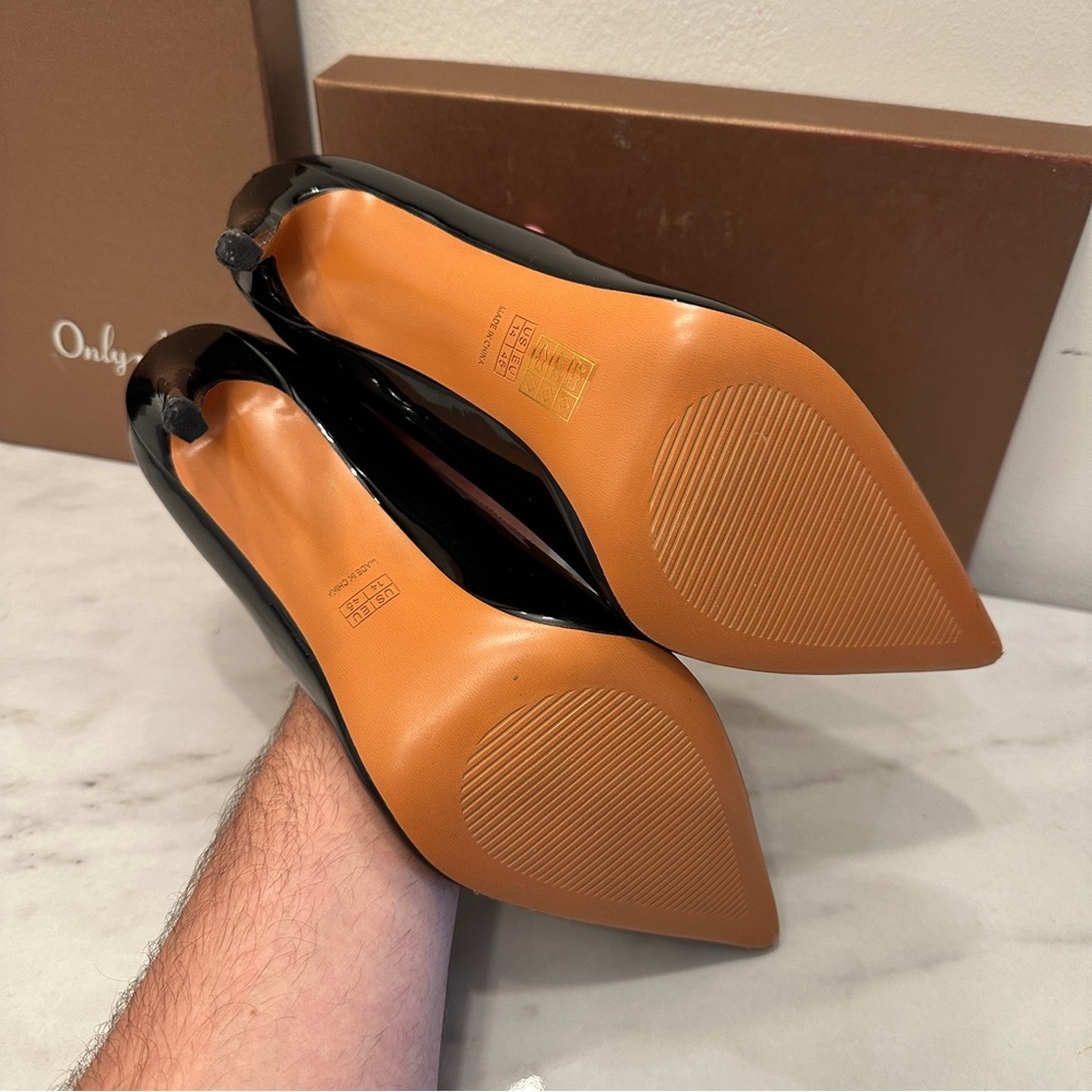 OnlyMaker Pointed Black Heels/Pumps Size 14 - Picture 3 of 5